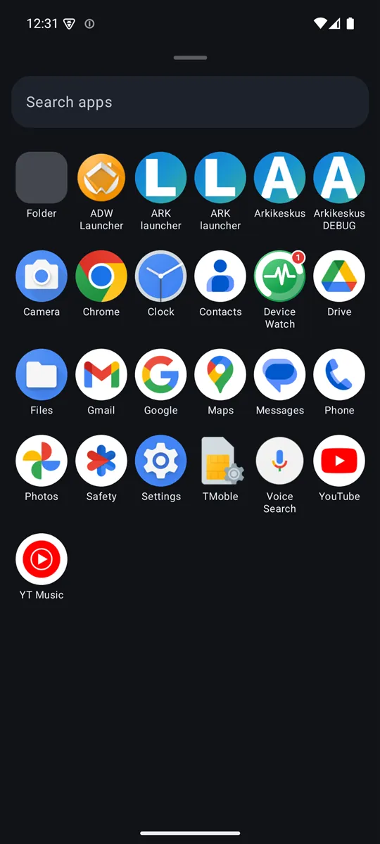 ARK-launcher app drawer